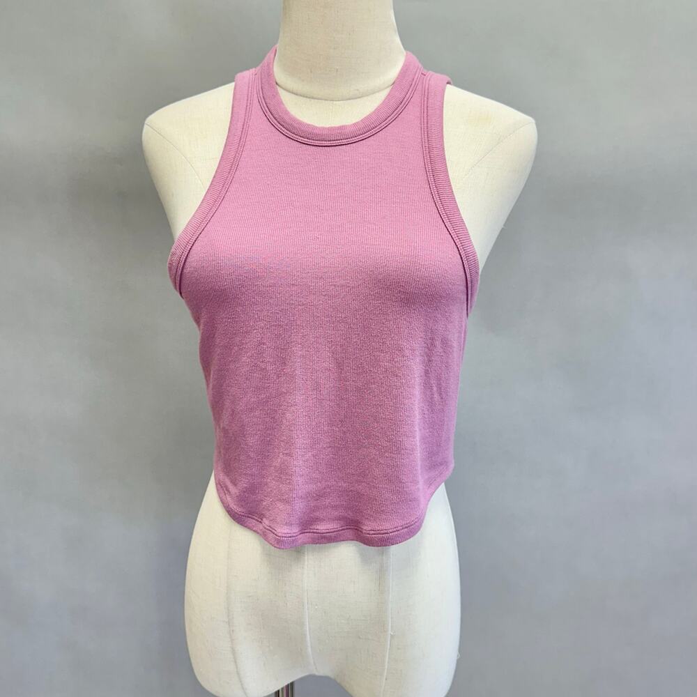 Lululemon Hold Tight Cropped Ribbed Tank Top in Velvet‎ Dust-pink Size 10